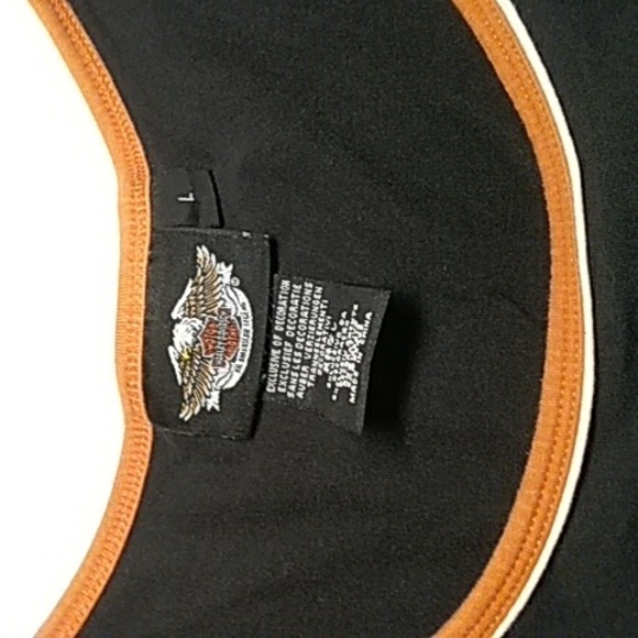Harley-Davidson Black Tank with Orange and White Accents - Picture 3 of 4